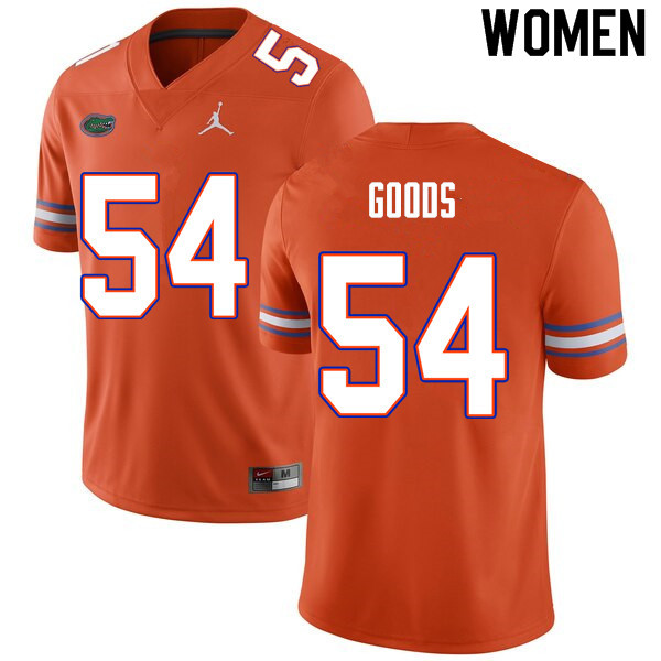 Women #54 Lamar Goods Florida Gators College Football Jerseys Sale-Orange